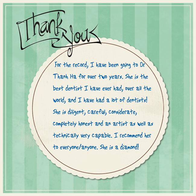 Thank you Dr. Thanh Hà